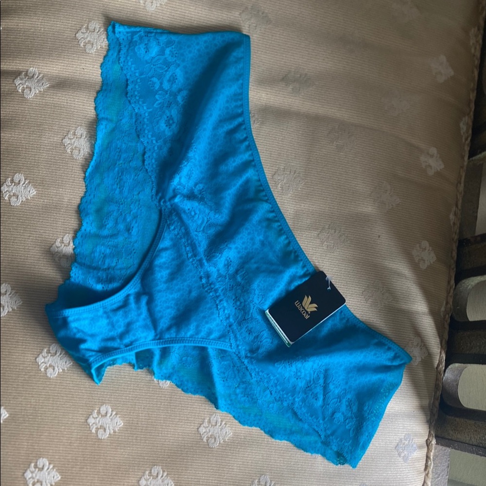 Blue Lace Trim Panties